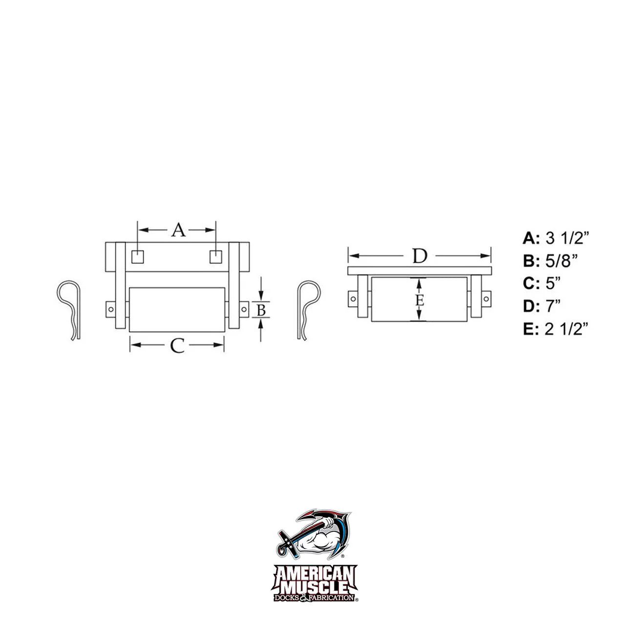 Wood Dock Ramp Roller Kit - Image 2